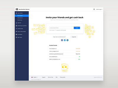 Referral program page clean design invite referral ui ux web