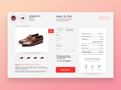 Shop concept clean design online shop referral shop ui ux web