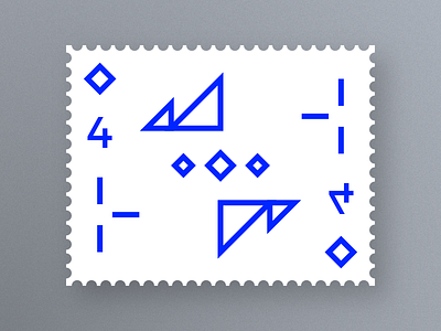Stamp abstract bold clear geometry shapes stamp