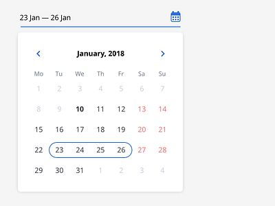 Date picker clean date picker light minimal ui ux