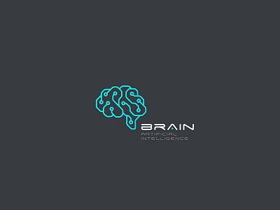 Artificial Intelligence Logo Digital Brain artificial intelligence brain creative design digital hitech linear logo modern outline technology trendy