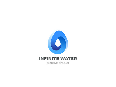 Water Droplet Logo aqua blue design drink drop droplet eco liquid logo logotype mineral natural water