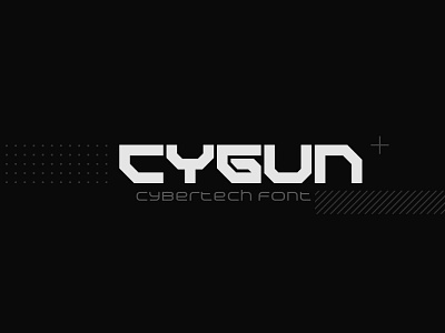 CYGUN font crypto cyber cyberpunk cyborg cygun design digital font reality technology typography virtual