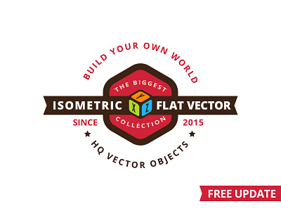 Isometric flat world collection 3dcember update