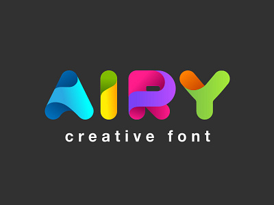 Airy font abc art creative entertainment font innovative logo ribbon sport technology title typeface