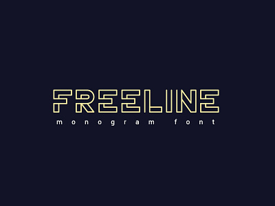 FreeLine Font abc business fashion font header innovative lines logo modern stylish title typeface