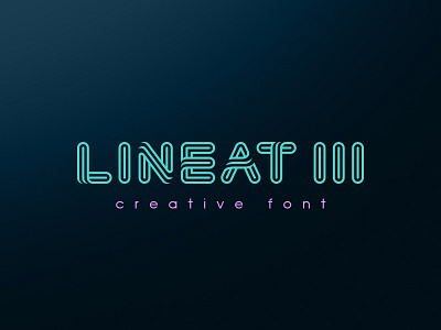 Lineat III font art business creative fashion font innovative lines logo sport stylish title typeface