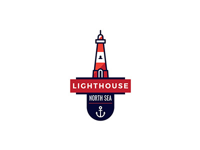 Lighthouse Logo adventure design guide lighthouse linear logo logotype navigation ocean sea symbol travel