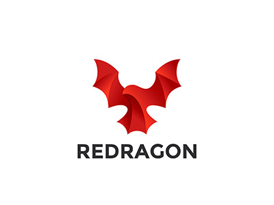 Dragon Logo abstract bat bird design dragon flying icon logo logotype red reptile wings