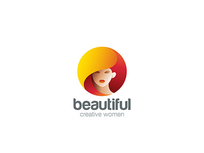 Woman Logo for Beauty & Hairdresser salon abstract beauty circle design female girl hairdresser logo logotype salon shape woman