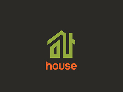 House Logo eco ecology estate green home house logo logotype real village