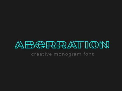 Aberration font aberration art creative design font line linear otf true ttf type unusual