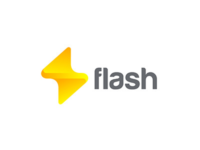 Flash Logo electricity energy flash friendly fun funny logo logotype power speed yellow