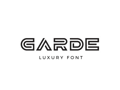 Garde font art design fashion font garde header line linear logo luxury title type