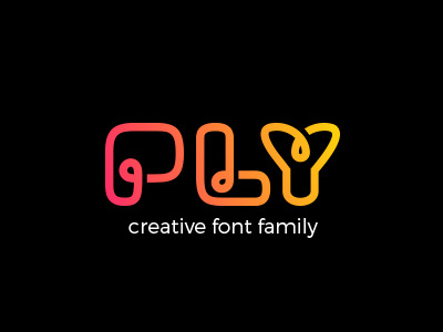 PLY font family art design font lettering line linear otf ply ttf type typography webfont