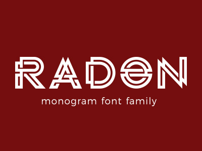 RADON monogram logo FONT design fashion font linear logo luxury monogram radon stylish