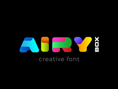 Airy Box font airy creative design font header logo title ttf typography