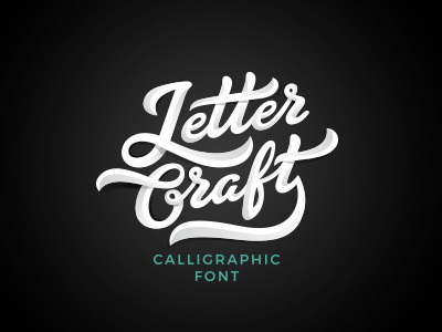 Letter Craft font calligraphic calligraphy design font lettering logo retro script typeface typography vector vintage