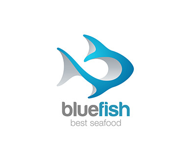 Fish Logo 3d abstract creative design fish logo logotype restaurant seafood shop store tuna