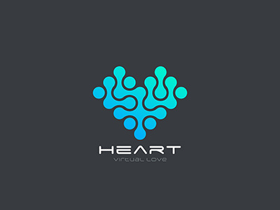 Chip DNA Molecule Heart Logo atom chip dna electronic heart logo love molecule shape structure technology virtual