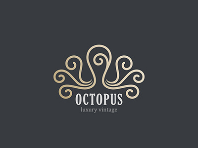 Octopus Luxury Elegant Logo