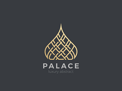 Arabic Palace Logo appartments arabic design estate linear logo luxury palace real resort