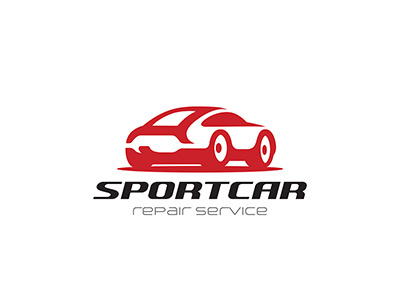 Red Sport car Logo car fast logo logotype modern red speed sport vehicle