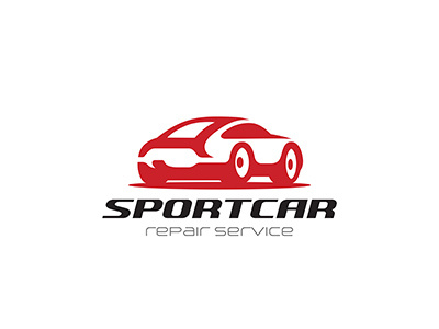 Red Sport car Logo