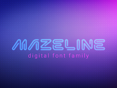 Mazeline Font Family block blockchain chain cryptocurrency design font future futuristic linear reality technology virtual web