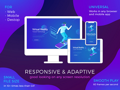 SVG Vector Animation Pack adaptive animated animation cartoon design flat illustration isometric responsive svg svg animation vector web website