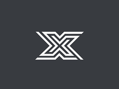 Logo letter X linear