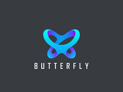 Butterfly Logo butterfly hitech logo logotype sci fi technology