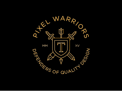 Pixel Warriors design emblem illustrator logo pixel