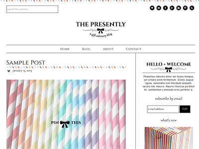 Custom Wordpress Design- Viva la Violette black colorful custom design design minimal design stripes website design white wordpress