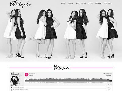 Viva la Violette- Custom Wordpress Design band black design feminine genesis music pink website white wordpress