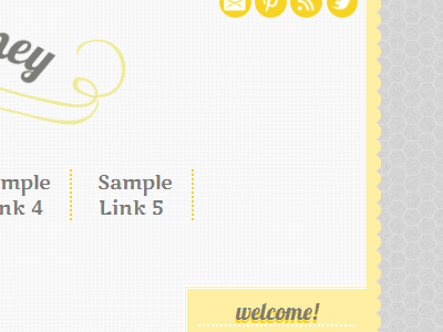 Custom Blogsite blog genesis gray retro textures wordpress yellow