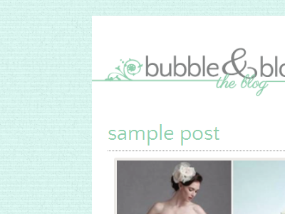 Custom Blogsite aqua blog genesis gray vintage wedding wordpress