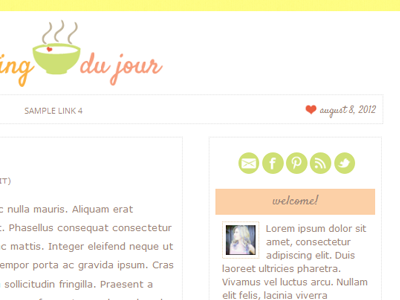 Custom Blogsite blog design genesis green wordpress yellow