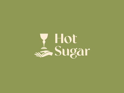 Hot Sugar Vintage badge brand branding hand illustration logo