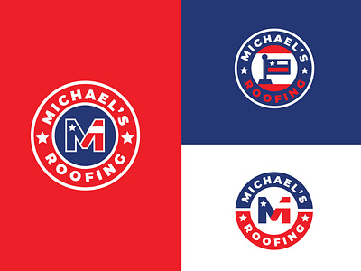 Michael's Roofing Logo logo logo design logo inspo michaels roofing modern logo design roofing roofing logo roofing logo design roofing logo inspiration roofing logo inspo roofing logos