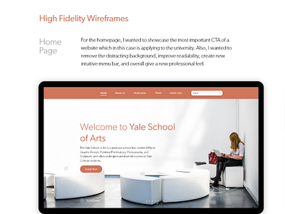 Yale School of Arts website redesign ui university website ux website redesign yale school of arts