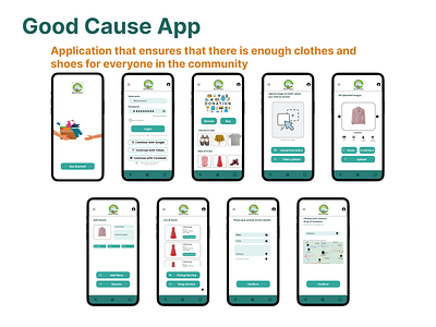 Good Cause Mobile Prototype app design illustration ui ux