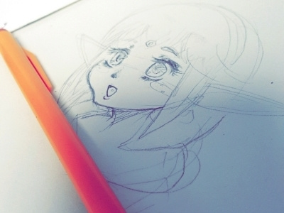 Melarue Shoujo anime drawing falafel final fantasy illustration pencil shoujo sketch wip