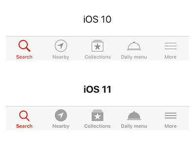 iOS 11 Tab Bar Icon Tweaks 11 bar icon io11 ios tabbar ui