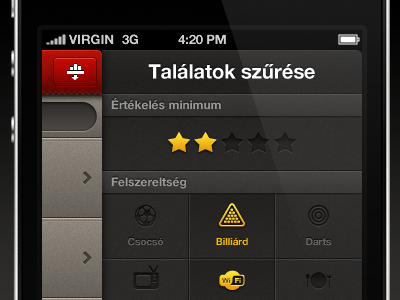 iPhone App - Filter app filter gui icon interface ios iphone rating star ui