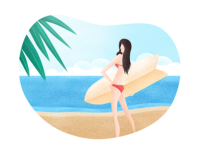 Summer Beach beach beauty illustration sea summer surfing
