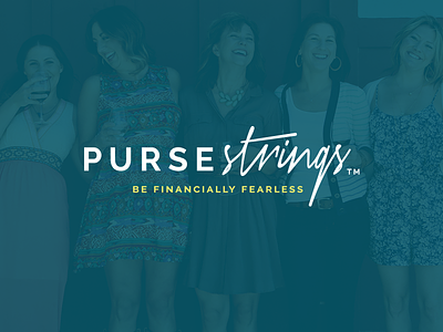 Purse Strings Brand female feminine financial identity logo purse