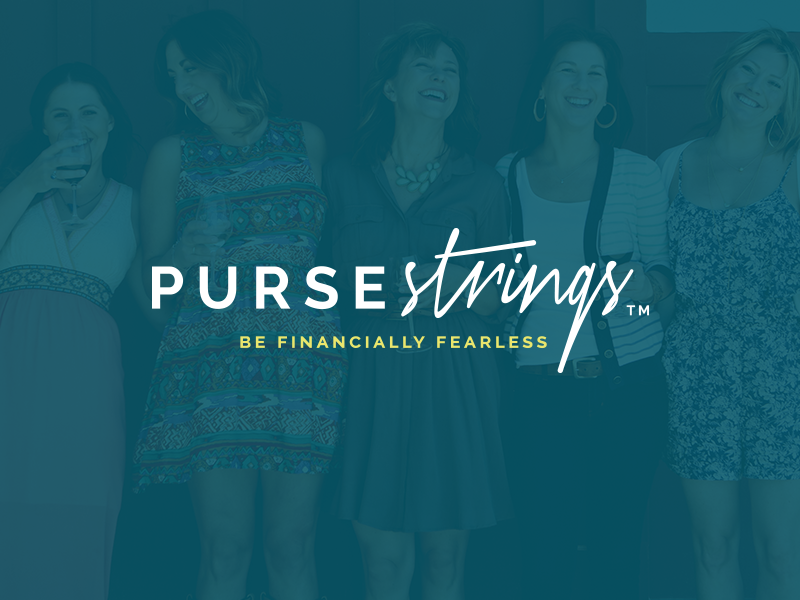Purse Strings Brand purse female identity financial feminine logo