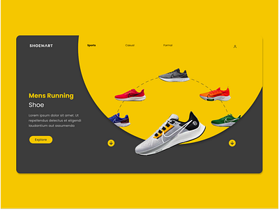 UI design for online shoe market place branding graphic design ui ux