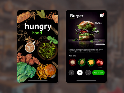 UI design for food application